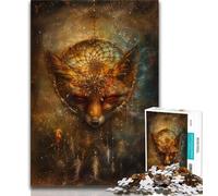 Rompecabezas de Zorro de fantasía para Adolescentes, 1000 Piezas, Juego Familiar para aliviar el estrés, desafío difícil, Regalo de Amigo Secreto, 38x26cm