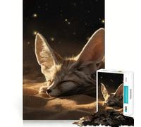 Rompecabezas de Zorro fénec durmiendo en el Desierto para Adolescentes, 1000 Piezas, Rompecabezas Mental, Divertido y Relajante, Arte para armar, un Bonito Regalo 50x75cm