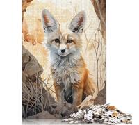 Rompecabezas de Zorro Fennec espejismo para Adultos y niños. 1500 Piezas, Gran Regalo, Juguete Educativo, decoración del hogar, 1500 Piezas (85 x 57 cm)