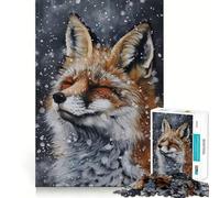 Rompecabezas de Zorro Invernal de 1000 Piezas para desarrollar la Mente y la Habilidad Ajuste Estable sin Piezas Que se muevan Un pasatiempo Divertido para Fines de Semana Largos (38x52cm)