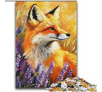Rompecabezas de Zorro Lavanda para Adultos y Adolescentes, a Partir de 14 años Juego de Navidad para aliviar el estrés, Ideal para Mujeres (70x100cm)
