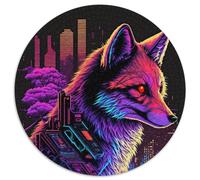 Rompecabezas de Zorro neón de 1000 Piezas para Adultos, desafiantes Rompecabezas para una Noche de Juegos en Familia, decoración del hogar y Regalo para Entrenar el Cerebro (tamaño 67,5 x 67,5 cm)