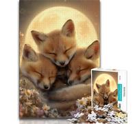 Rompecabezas de Zorro para Adolescentes 1000 Piezas para Adultos Juego Familiar antiestrés desafío difícil Regalo de Amigo Secreto (50x75cm)