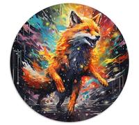 Rompecabezas de Zorro psicodélico de 1000 Piezas para Adultos. Un Rompecabezas desafiante para Adolescentes, Ideal para la Familia y como Regalo de decoración del hogar (67,5 x 67,5 cm).