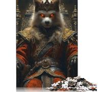 Rompecabezas de Zorro Rey en el Trono, desafío difícil, 100% cartón Reciclado, para Adultos a Partir de 12 años, 1000 Piezas (75 x 50 cm)