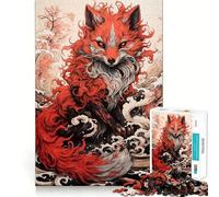 Rompecabezas de Zorro Rojo Joven de 1000 Piezas Juego cognitivo Divertido con Estructura de Encaje preciso Actividad para Fortalecer los Lazos Familiares (50x75cm)