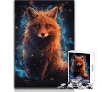 Rompecabezas de Zorro Rojo Misterioso de 1000 Piezas para adultosActividad cognitiva de Aprendizaje lúdicoRegalo sorpresas alegresTamaño 38x52cm