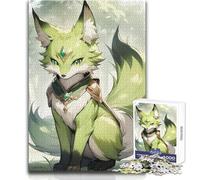 Rompecabezas de Zorro Verde con Joyas para Adolescentes, 1000 Piezas, Juego Educativo, Regalo Memorable y conmovedor tamaño 38x52cm