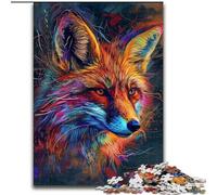Rompecabezas de Zorros Coloridos de 1000 Piezas para Adolescentes, Apto para Mayores de 14 años, decoración de Pared, Regalo de cumpleaños y Navidad (50x75cm)