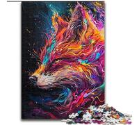 Rompecabezas de Zorros Coloridos para Adolescentes, 1000 Piezas Juego Relajante, Toda la Familia (26x38cm)