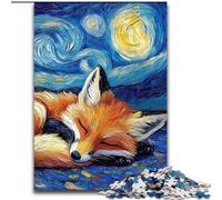 Rompecabezas de Zorros en el Cielo Nocturno para Adultos y Adolescentes, 1000 Piezas, para Mayores de 14 años, Juego de Navidad para aliviar el estrés, Regalo para Mujeres (26x38cm)