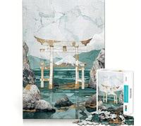 Rompecabezas Decorativos Nature Green Gold para Adolescentes, 1000 Piezas, fortalece la Memoria, Alivia la tensión, Bordes Suaves, Sorpresa navideña (50x75cm)