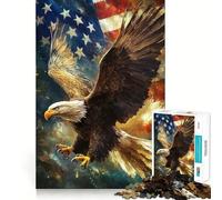 Rompecabezas del águila Calva Americana,1000 Piezas,estimulación cognitiva,Piezas sin Rebabas,Corte Limpio,Juguete de Entretenimiento para Interiores (50x75cm)