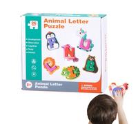 Rompecabezas del alfabeto | 26 Piezas Rompecabezas con Letras Y Animales | Juguete Educativo Infantil Juego de Asociación Motricidad Fina para Clase y Jardín