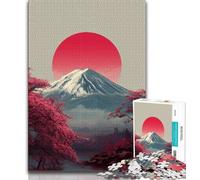 Rompecabezas del Amanecer del Monte Fuji, 1000 Piezas, Ideal para Adolescentes, Juegos Familiares desafiantes, Juguetes para Decorar la Pared del hogar 75x50cm