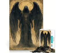 Rompecabezas del Ángel de la Muerte de 1000 Piezas para Adultos Divertido Juego de Memoria Elaboración de Corte experta Actividad Relajante para Grupos en Interiores (38x52cm)