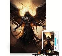 Rompecabezas del Ángel de la Muerte de 1000 Piezas para Adultos Juego para estimular la Memoria Calidad Profesional Actividad conmovedora para Compartir en Familia (38x52cm)