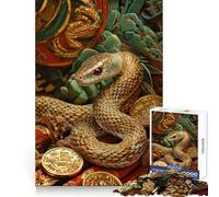Rompecabezas del Año de la Serpiente, 1000 Piezas, para Adolescentes, estimulación cognitiva, Ocio Lento, Cierre Seguro, (38x52cm)