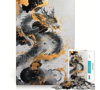 Rompecabezas del Antiguo dragón Chino de 1000 Piezas Juego cognitivo Divertido con Estructura de Encaje preciso Actividad para Fortalecer los Lazos Familiares (50x75cm)