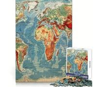 Rompecabezas del Antiguo Mapa del Mundo de 1000 Piezas Destreza Mental Fácil relajación Ajuste Perfecto Regalo significativo (38x52cm)