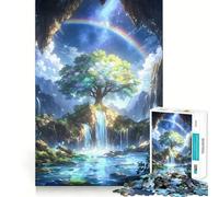 Rompecabezas del Árbol Arcoíris Espiritual para Adultos, 1000 Piezas, Smart Reason Toy Family Bond, Bordes Lisos, Exhibición Artística 38x26cm