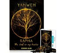 Rompecabezas del Árbol de la Vida de Yahvé Rapha para Adolescentes,1000 Piezas,Juego para estimular la Mente,Piezas sin Rebabas,Corte Limpio,fácil de Aprender,diversión para Toda la Familia (38x26cm)