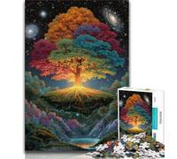 Rompecabezas del Árbol de la Vida para Adultos 1000 Piezas Juguete Educativo Intelectual descompresor Regalo de cumpleaños (26x38cm)