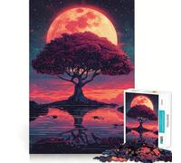 Rompecabezas del Árbol de la Vida Solitario para Adolescentes, 1000 Piezas, Juego Mental, Juguete para Relajarse, Corte Íntimo, (38x26cm)