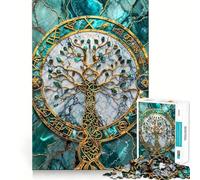 Rompecabezas del Árbol de la Vida Yggdrasil para Adultos,1000 Piezas,Juego para estimular la Mente,Piezas de Ajuste preciso y sin Costuras,Actividad Relajante para Grupos en Interiores (50x75cm)