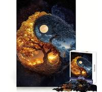 Rompecabezas del Árbol de la Vida Yin Yang para Adultos, 1000 Piezas, Actividad de Ocio para el Desarrollo Cerebral, para Disfrutar de una Navidad Limpia y Alegre (38x52cm)