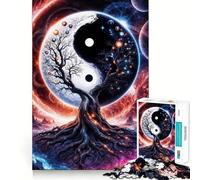 Rompecabezas del Árbol de la Vida Yin Yang para Adultos,1000 Piezas,Juego de Habilidad y Pensamiento,Troquelado de Alta precisión,desafío entretenido para el Tiempo Libre (50x75cm)