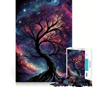Rompecabezas del Árbol del Espacio Espiritual de 1000 Piezas para Adolescentes Juguete para desarrollar la Mente Diseño Acogedor y Relajante Regalo Ideal para armar 38x26cm