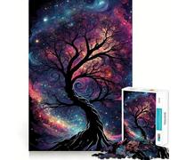 Rompecabezas del Árbol del Espacio Espiritual de 1000 Piezas para Adolescentes Juguete para desarrollar la Mente Diseño Acogedor y Relajante Regalo Ideal para armar 38x52cm