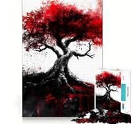 Rompecabezas del Árbol del Mundo Yggdrasil de 1000 Piezas para Adultos Diversión y Entrenamiento Mental Corte láser Actividad Relajante para Grupos en Interiores (38x52cm)