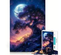 Rompecabezas del Árbol Púrpura Espiritual de 1000 Piezas para Adultos, Juguete para Ejercicio Mental, Alivio del Estrés, Diseño para Ensamblar, Regalo Elegante 50x75cm