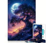 Rompecabezas del Árbol Púrpura Espiritual para Adultos, 1000 Piezas, Juguete de Lógica Mental, Suave y Relajado, Corte Firme, Lista de Deseos de Santa Claus 38x52cm