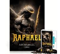 Rompecabezas del Arcángel Rafael con Espada para Adolescentes, 1000 Piezas, Remember Boost, Gentle Relax, Smooth Cut, Stylish Gift (38x26cm)