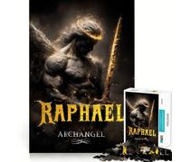 Rompecabezas del Arcángel Rafael con Espada para Adultos, 1000 Piezas, Grupo de Habilidad Mental, Joy Quality Edge Art Collection Piece (38x52cm)