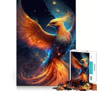 Rompecabezas del Ave Fénix de 1000 Piezas para Adultos, Juguete de lógica y Entretenimiento, Bordes Lisos, Regalo de Temporada (38x52cm)