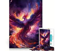 Rompecabezas del Ave Fénix Mística de 1000 Piezas para Adultos Regalo Ideal para Jugar a la Mente, divertirse en compañía Diseño Sorpresa de cumpleaños (38x52cm)