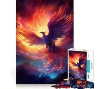 Rompecabezas del Ave fénix mística para Adultos, 1000 Piezas, Juguete de lógica Resistente, Juego Relajante, Borde Transparente, Regalo artístico (38x26cm)