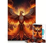 Rompecabezas del Ave fénix mística para Adultos, 1000 Piezas, Juguete para concentrarse, Relajarse, Bordes Ajustados, selección de Deseos de Papá Noel (38x52cm)