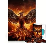 Rompecabezas del Ave fénix mística para Adultos, 1000 Piezas, Juguete para concentrarse, Relajarse, Bordes Ajustados, selección de Deseos de Papá Noel (38x26cm)
