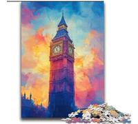 Rompecabezas del Big Ben de Londres de 2000 Piezas para Adolescentes y Adultos Juguetes educativos, Juegos antiestrés, cumpleaños (70x100cm)