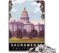 Rompecabezas del Capitolio del Estado de Sacramento, 1000 Piezas para Adultos, Juguetes educativos, Juegos antiestrés, Regalos de Amigo Secreto para niños de 14 años, 1000 Piezas (26x38cm)