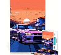 Rompecabezas del Coche Nissan Skyline GTR R para Adultos, 1000 Piezas, Juguete de lógica Fina, Informal, Relajante, con Bordes limpios, Pieza de Arte Fina (50x75cm)