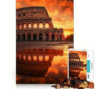 Rompecabezas del Coliseo de Roma al Atardecer para Adolescentes, 1000 Piezas, Juguete para ejercitar la Mente, diversión Relajante, Corte preciso, Regalo Festivo (50x75cm)
