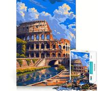 Rompecabezas del Coliseo de Roma, Italia, para Adolescentes, 1000 Piezas, estimula la Memoria, Relajante, Divertido, de Corte Premium, Regalo Elegante (38x26cm)