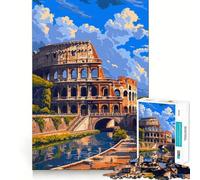 Rompecabezas del Coliseo de Roma, Italia, para Adolescentes, 1000 Piezas, Juguete para ejercitar la Mente, relajación Mental, Arte para armar, (50x75cm)