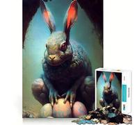 Rompecabezas del Conejo Malvado para Adolescentes, 1000 Piezas, Juguete Inteligente, Juego Relajante, Corte Suave, Regalo Increíble 38x52cm